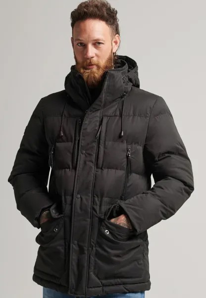 Пальто зимнее Superdry, черный
