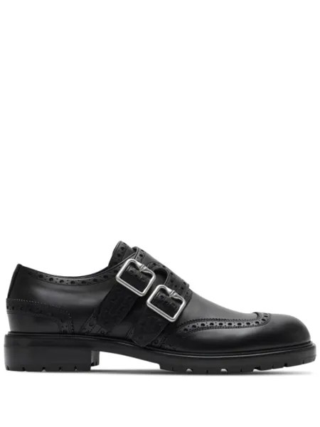 Burberry кожаные туфли Soho Monk, черный