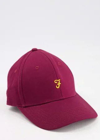 Темно-красная кепка с логотипом Farah-Красный