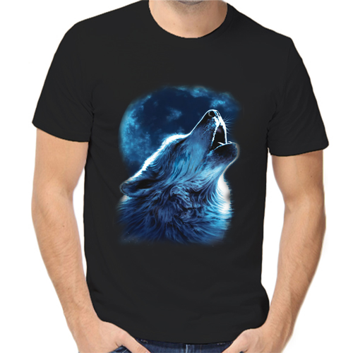 Футболка волк 18, размер (54)2XL, чёрный