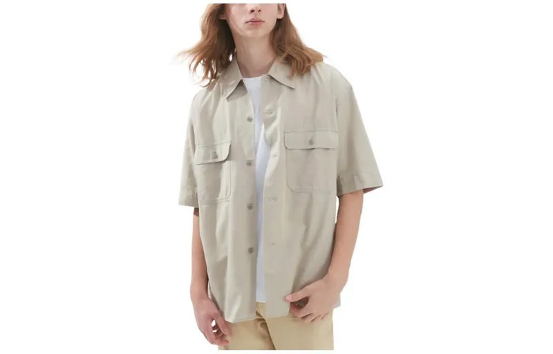 U Коллекция Рубашка Унисекс Светло-бежевый Uniqlo, светло-бежевый