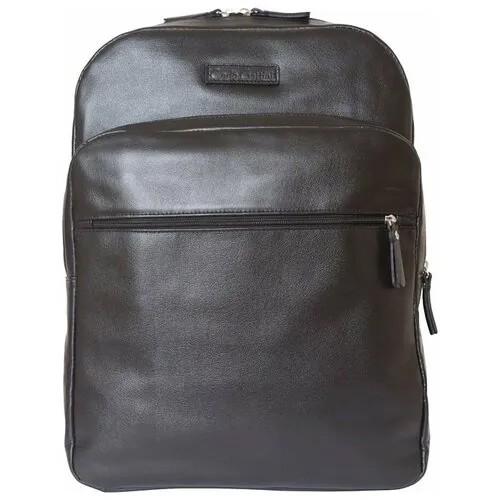 Рюкзак мужской из натуральной кожи для ноутбука Carlo Gattini Monferrato 3017-01 Black Черный