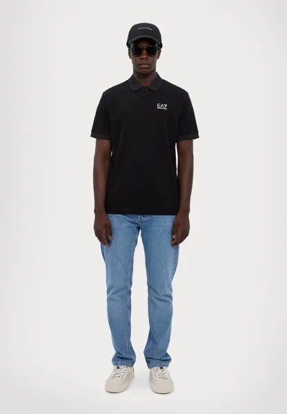 Рубашка поло EA7 Emporio Armani, черный