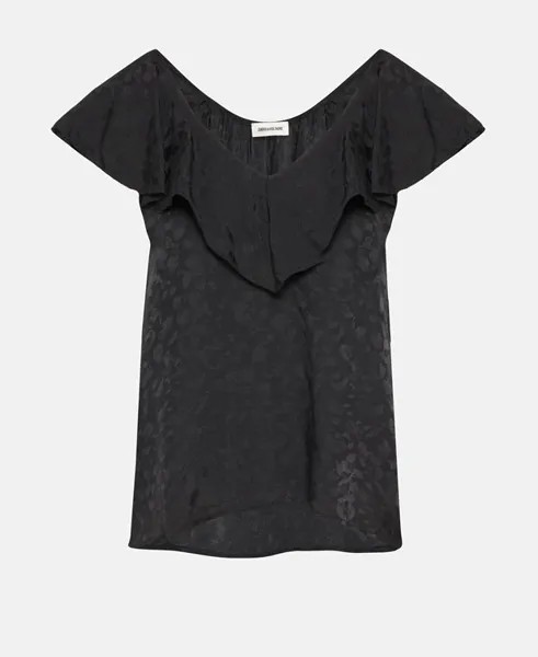 Шелковая блузка-рубашка Zadig&Voltaire, черный