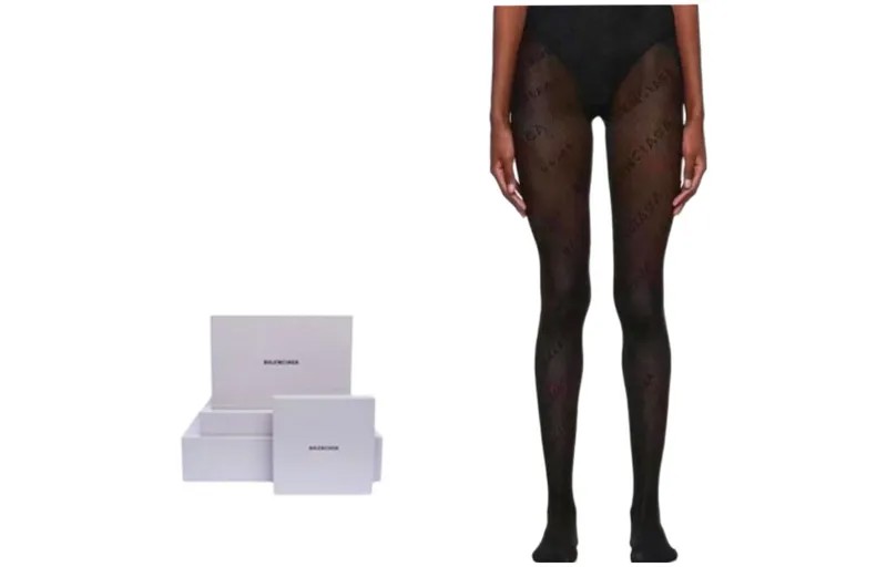 Balenciaga Женские брюки-чулки, цвет Black