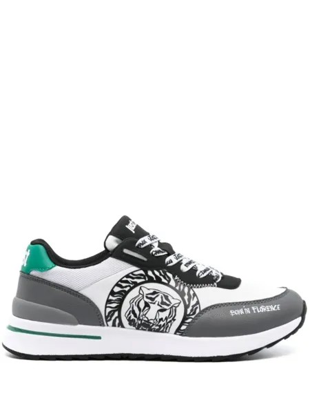 Кроссовки Just Cavalli with Decor Tiger, белый/серый/зеленый