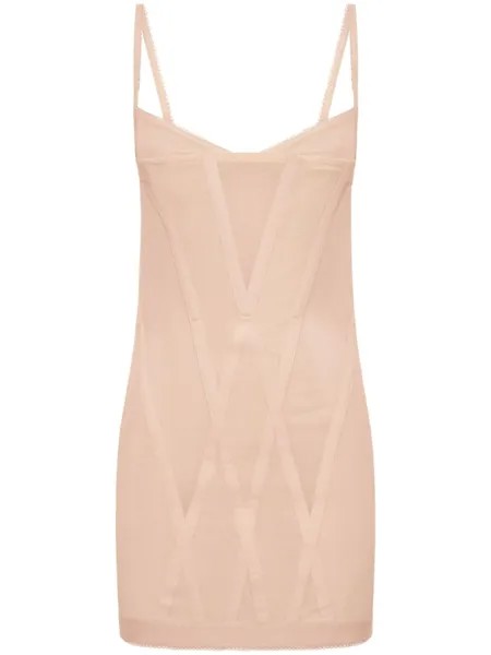 Платье мини Oblique Dion Lee, бежевый