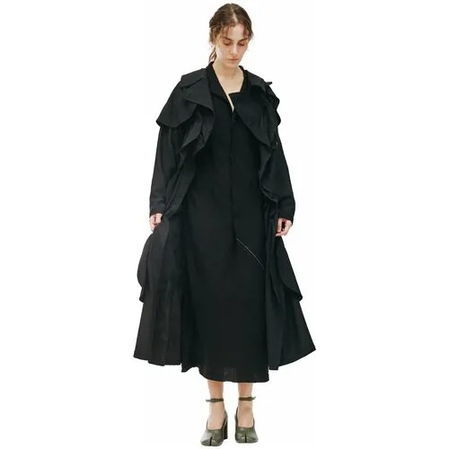 Yohji Yamamoto Шерстяное пальто с объемными кругами 2