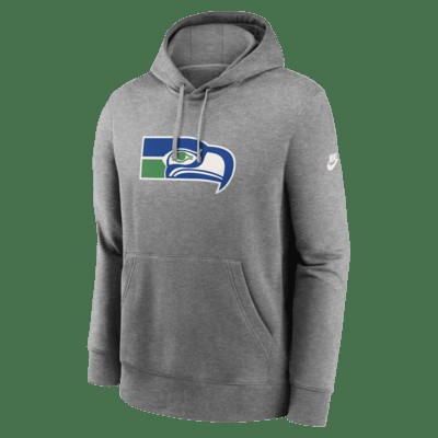Худи Nike Seattle Seahawks Rewind Club Logo Men’s NFL Pullover Hoodie, цвет Charcoal