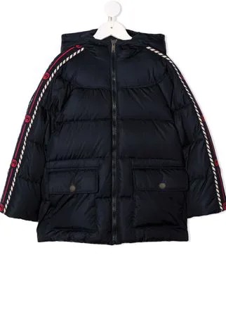 Gucci Kids пуховик с логотипом Interlocking G