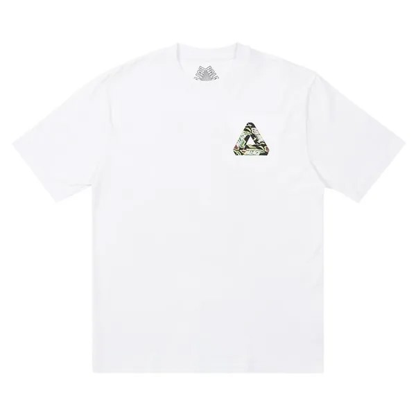 Футболка Palace Jungle Camo Tri-Ferg T-Shirt 'White', белый