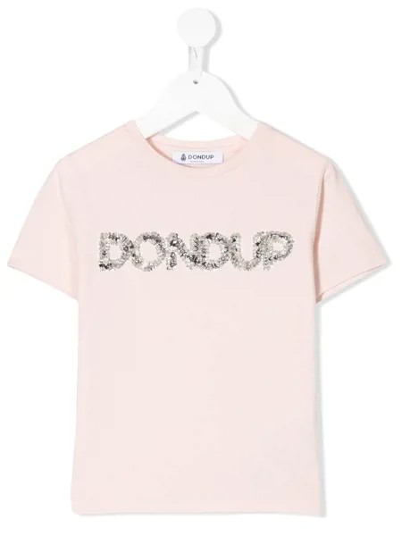 Dondup Kids футболка с декорированным логотипом