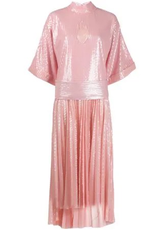 Atu Body Couture плиссированное платье с пайетками