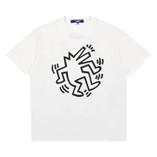Футболка с принтом Junya Watanabe x Keith Haring, Белая