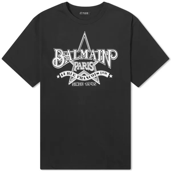 Футболка Balmain Star Logo, цвет Black & White