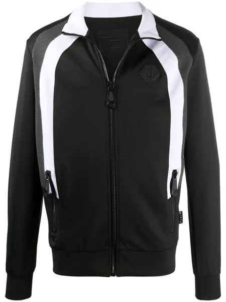 Philipp Plein спортивная куртка с логотипом, черный