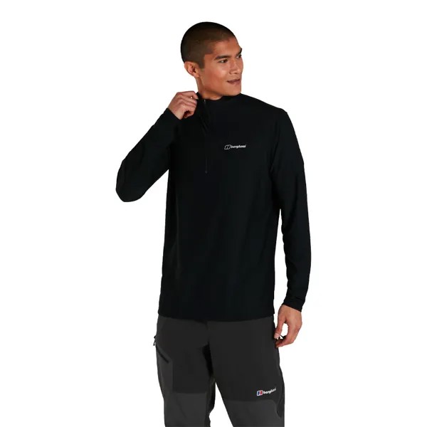 Спортивный топ Berghaus 24/7 Base Long Sleeve Zip, черный