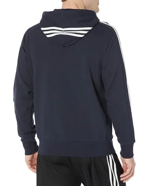 Худи Adidas Essentials French Terry 3-Stripes Pullover Hoodie, цвет Ink/White
