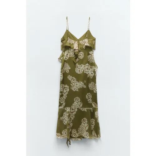 Сарафан Zara, размер M, бежевый, хаки