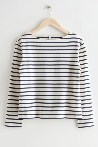 Лонгслив & Other Stories Breton Stripe, черный