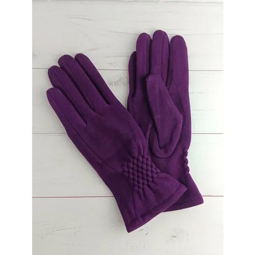 Перчатки  демисезонные, утепленные, размер OneSize, фиолетовый