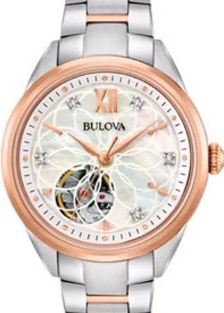 Японские наручные  женские часы Bulova 98P170. Коллекция Automatic Ladies