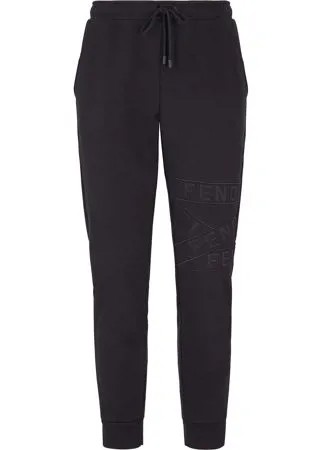 Fendi спортивные брюки с вышитым логотипом
