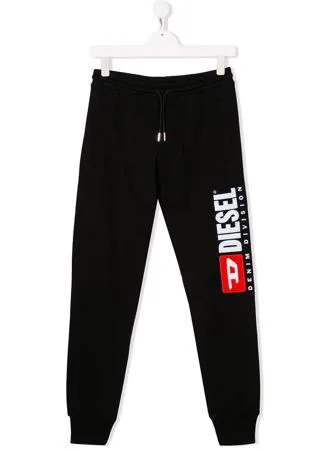 Diesel Kids спортивные брюки с кулиской и логотипом