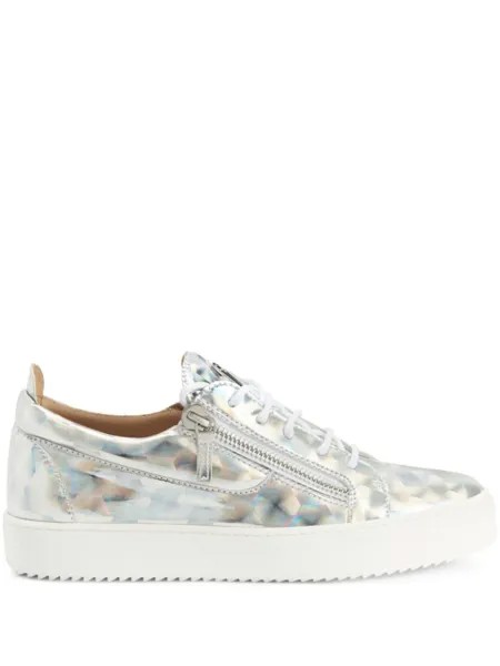 Giuseppe Zanotti кеды Frankie с эффектом металлик, серебристый