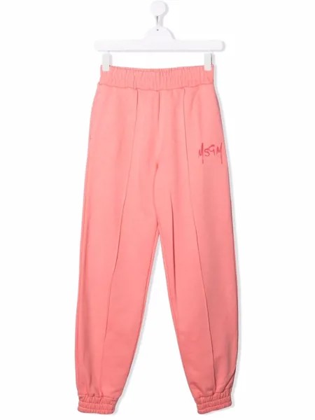 MSGM Kids спортивные брюки с логотипом