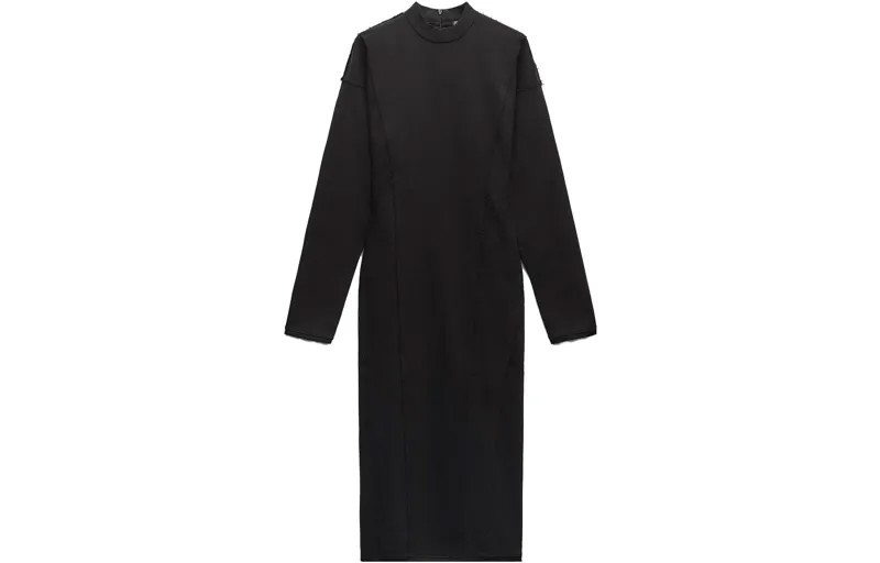 Платье с длинными рукавами женское черное Zara