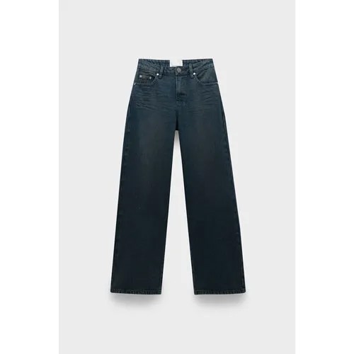 Джинсы One Teaspoon fox black jacksons mid waist wide leg denim jeans, размер 24, черный
