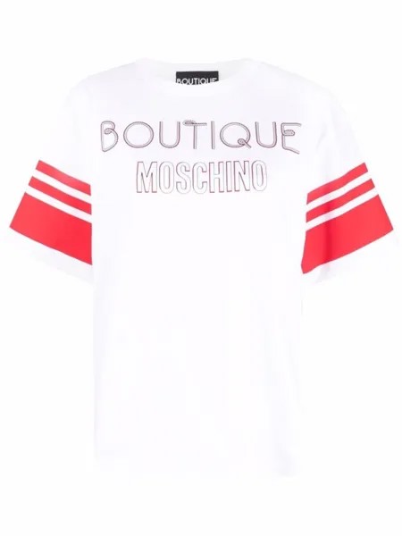 Футболка с логотипом Boutique Moschino, белый