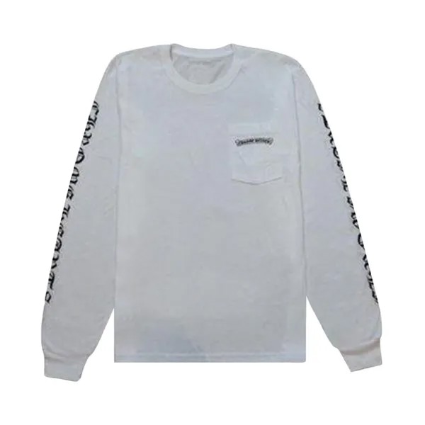 Футболка Chrome Hearts Long-Sleeve Logo Tee, белый