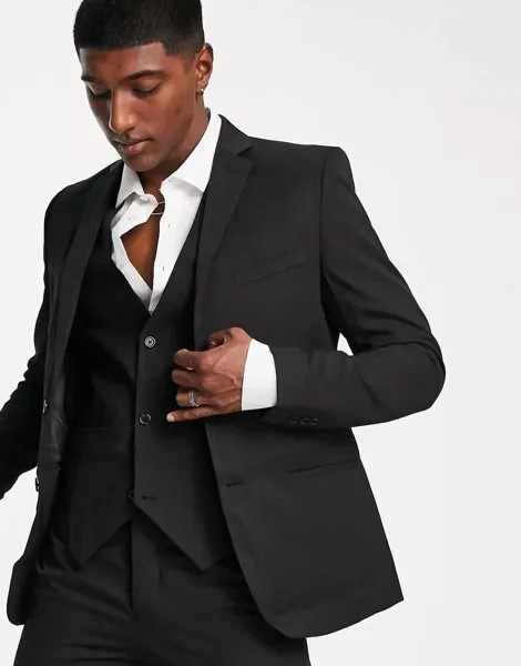 Bolongaro Trevor Wedding облегающий однотонный черный пиджак