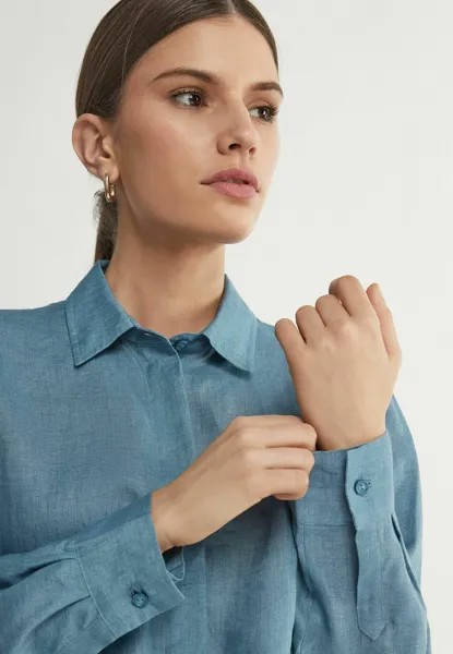 Рубашка Falconeri, цвет Hellblau Denim Blue