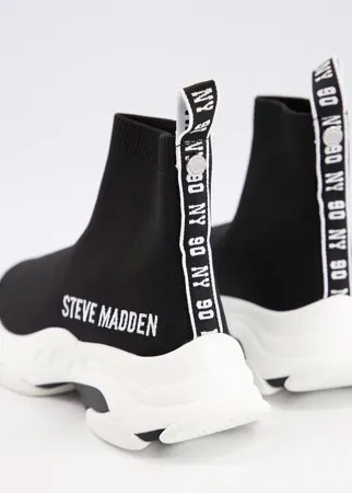 Черные кроссовки-носки Steve Madden Master-Черный цвет