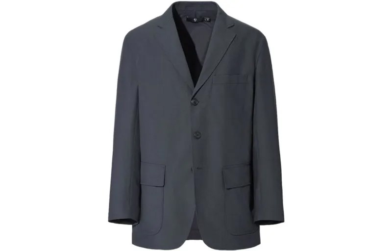 FW20 Jil Sander Collaboration Series деловой костюм мужской темно-серый Uniqlo, темно-серый