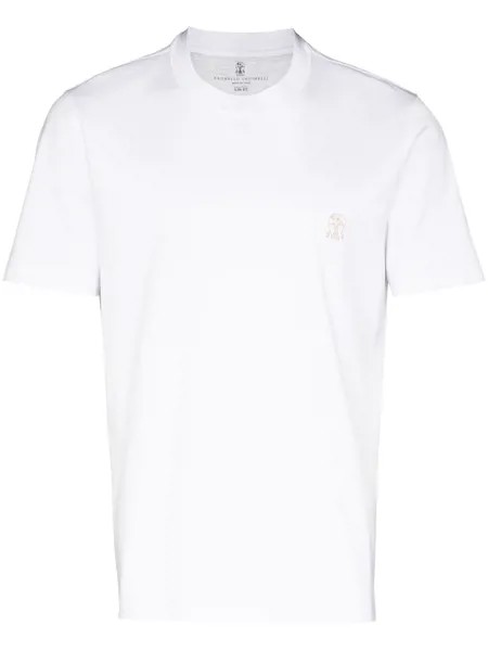 Brunello Cucinelli embroidered logo short-sleeve T-shirt