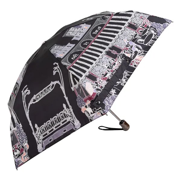 Зонт складной женский автоматический GUY DE JEAN 3029-OC Metro, черный