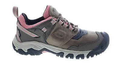 Keen Ridge Flex Waterproof 1025295 Женские коричневые кожаные походные ботинки на шнуровке 6