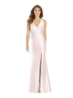 ALFRED SUNG Женское розовое длинное вечернее платье без рукавов с V-образным вырезом на подкладке 0