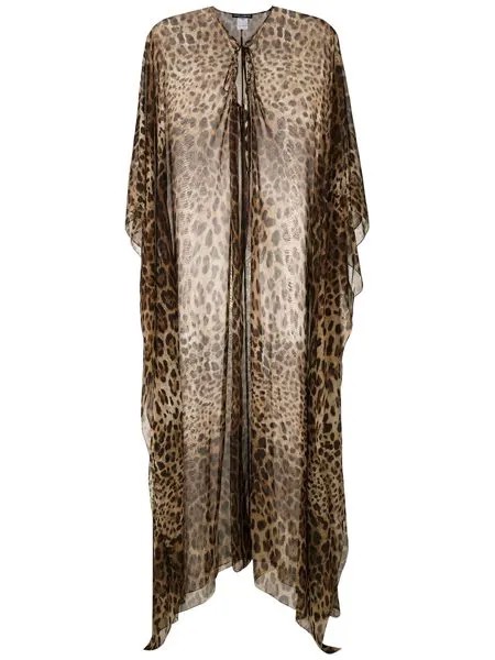 Dolce & Gabbana платье-туника с леопардовым принтом