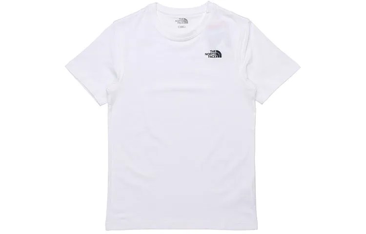 THE NORTH FACE MENS Базовая спортивная футболка с логотипом и коротким рукавом, белая