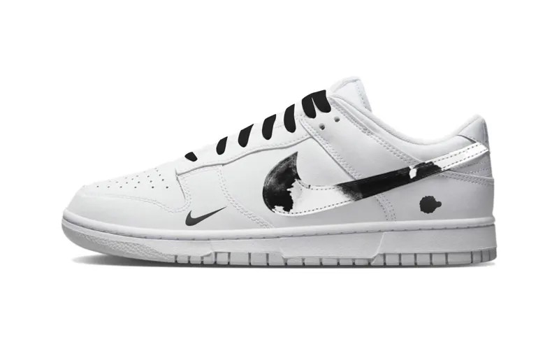 Кроссовки Nike Dunk Skateboarding Shoes Women's Low-top Black/White, черный/белый