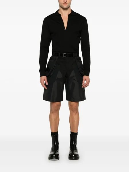 Mugler шорты-карго с панельным дизайном, черный