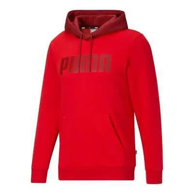 Puma Color Block Logo Pullover Hoodie Mens Size XXL Повседневная спортивная верхняя одежда 6