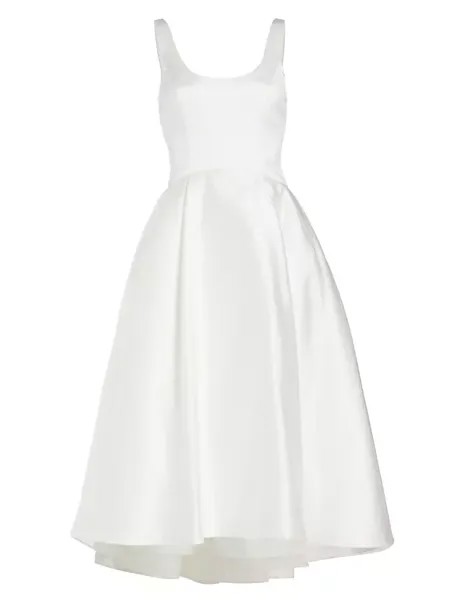 Атласное свадебное платье Duchesse High-Low Amsale, белый