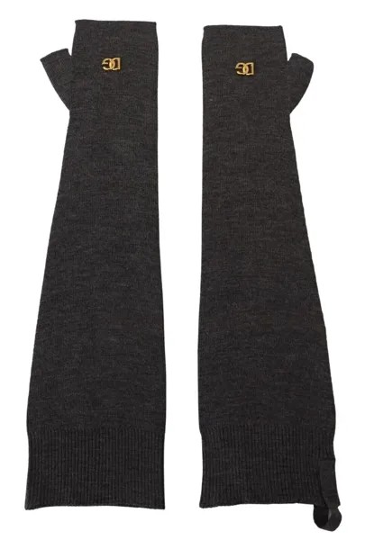 Перчатки DOLCE - GABBANA Шерстяные трикотажные серые, длиной до локтя без пальцев s. 7,5 / м 450 долларов США