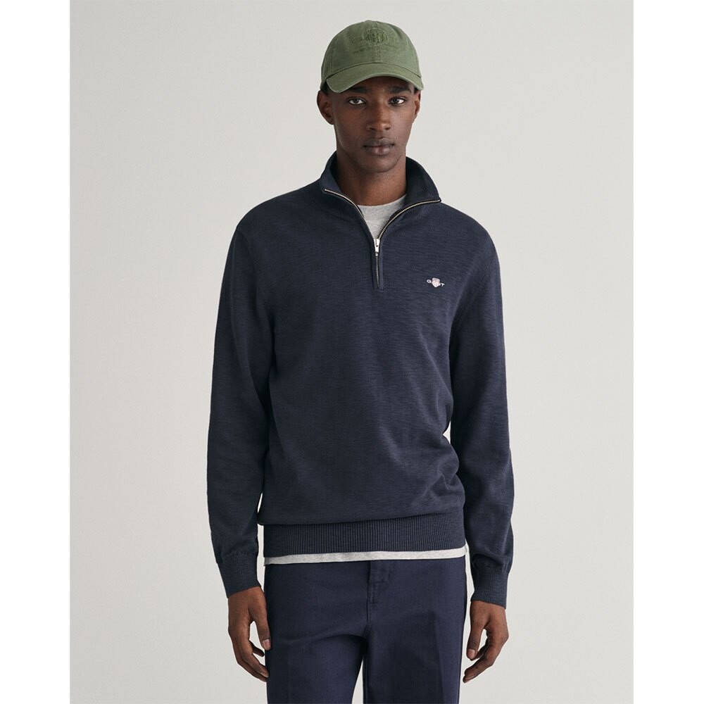 Свитер Gant Flamme Half Zip, синий